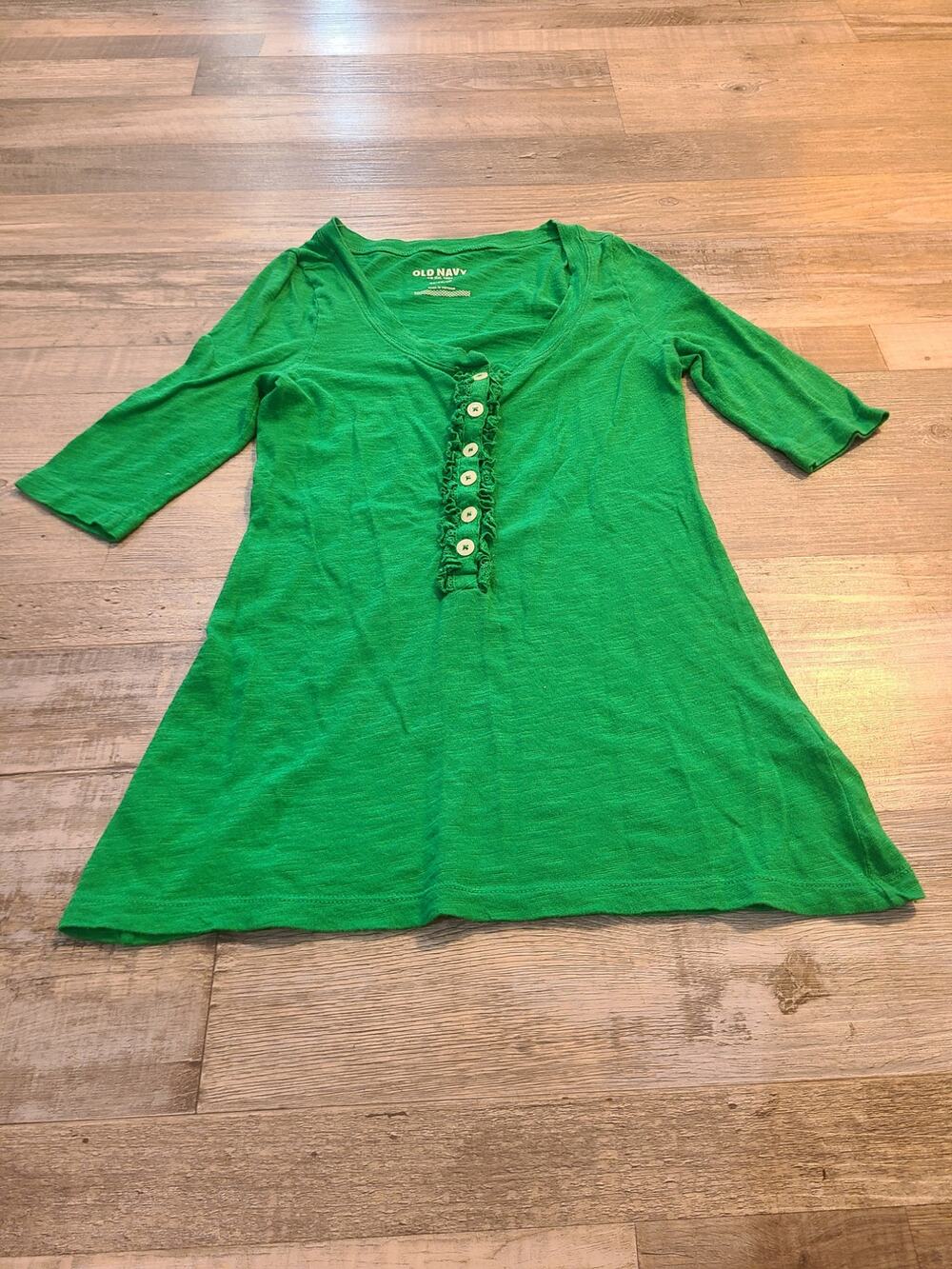 Old navy xs women's green blouse